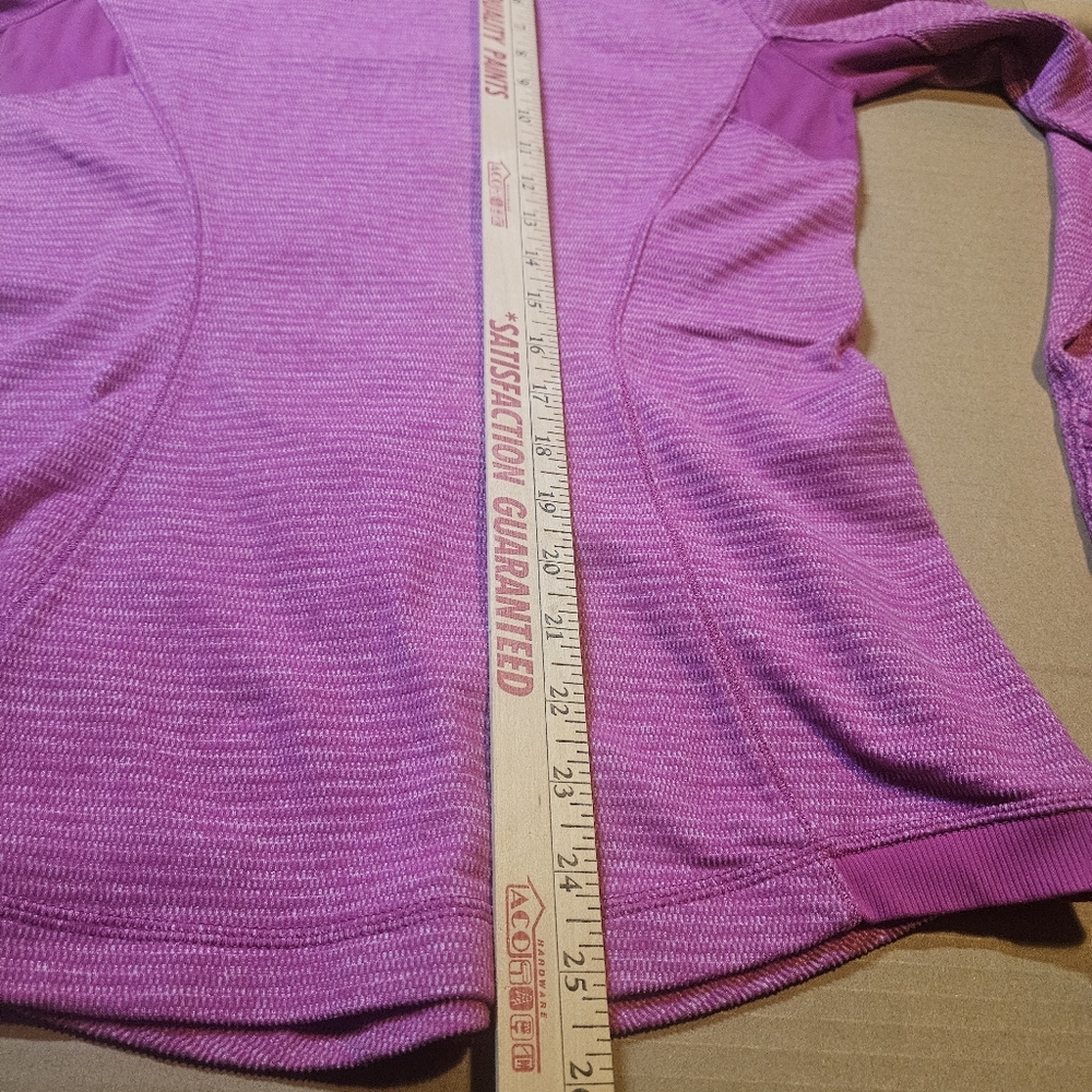 LULULEMON Womens Raspberry RULU BASE RUNNER L/S SHIRT Thumbholes - Picture 7 of 7